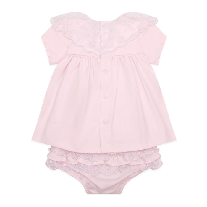 Pink Lace Frill Dress & Bloomers