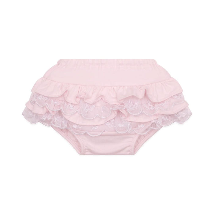 Pink Lace Frill Dress & Bloomers