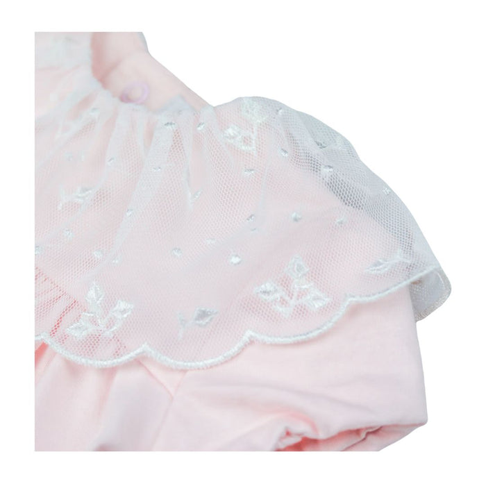 Pink Lace Frill Dress & Bloomers