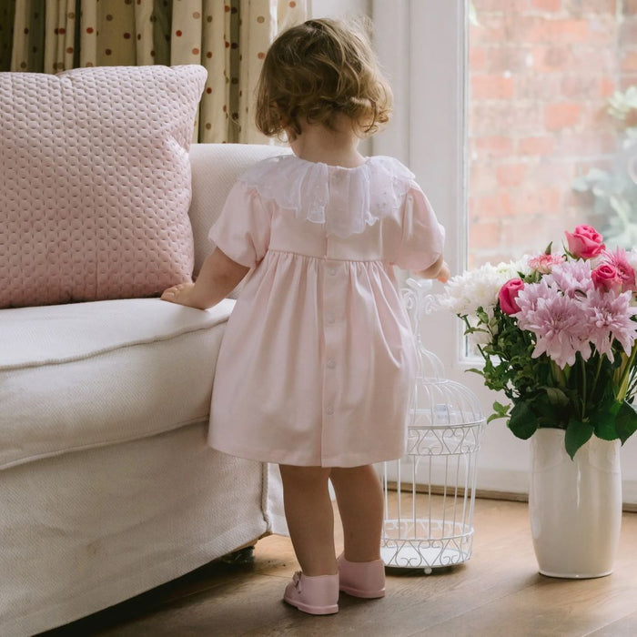 Pink Lace Frill Dress & Bloomers