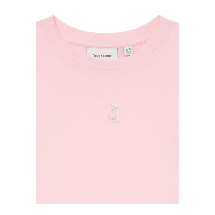 Pink Long Sleeve Diamante Top
