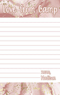 Pink Marble Personalized Lined Notepad