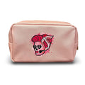 Pink Mini Skull Makeup Bag - Compact Cosmetics Pouch | Pinky B Beauty