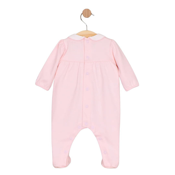 Pink Overlay Babygrow & Hat