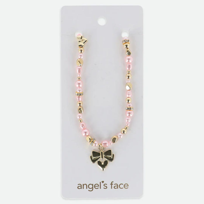Pink Pearl & Heart Necklace