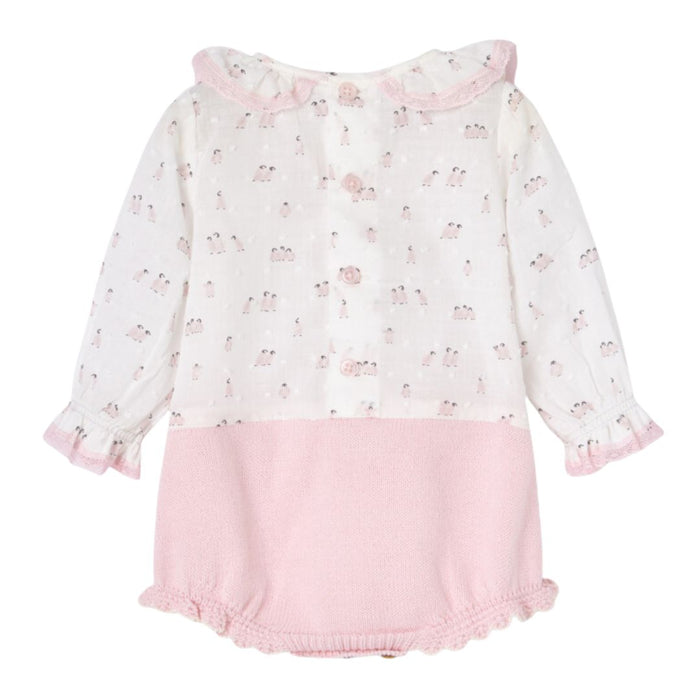 Pink Penguin Design Romper