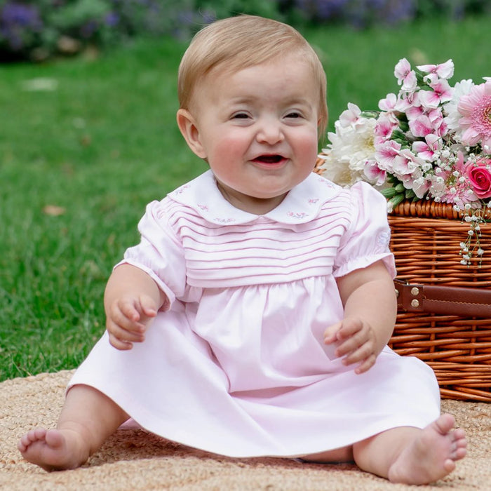 Pink Pintuck Dress