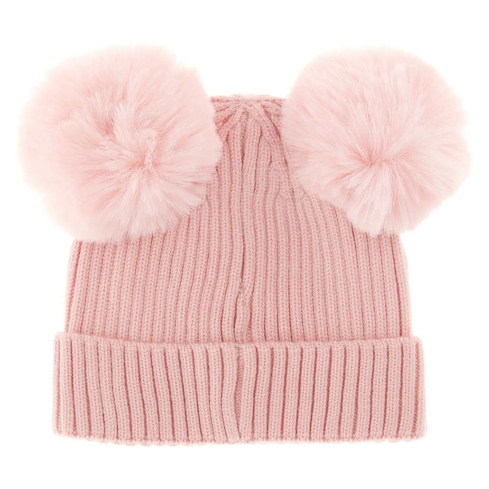 Pink Pom Pom Beanie Hat