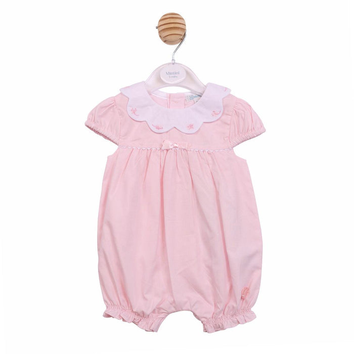 Pink Scallop Collar & Butterfly Romper
