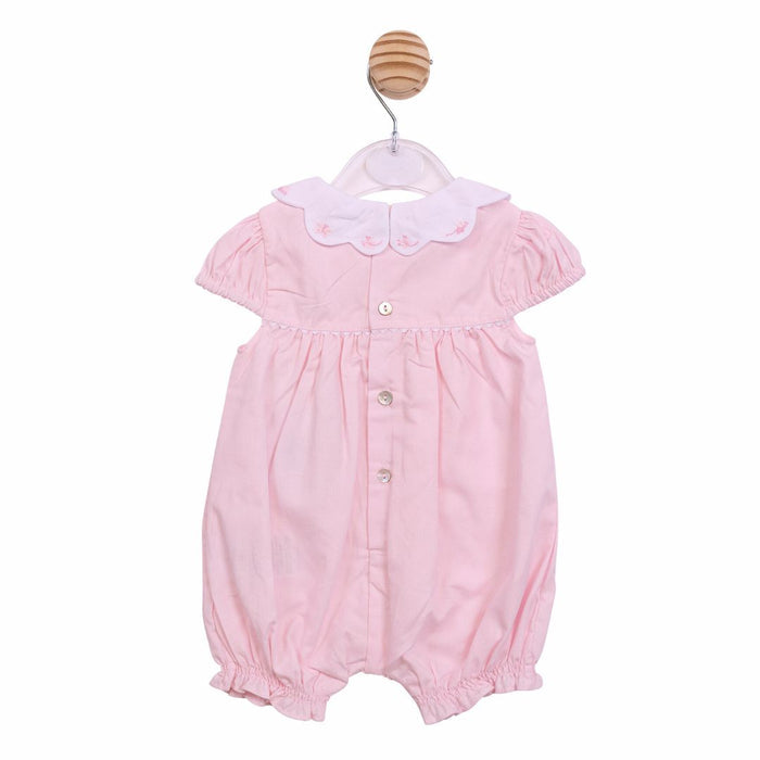 Pink Scallop Collar & Butterfly Romper