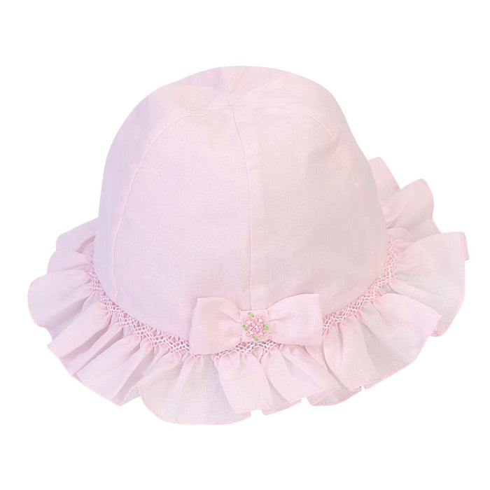 Pink Smocked Sun Hat