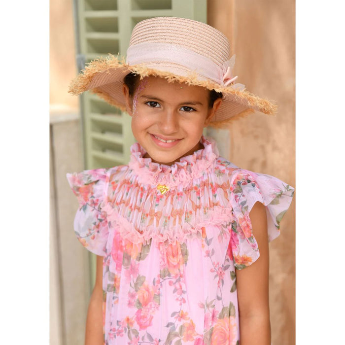 Pink Straw Hat