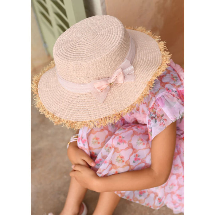 Pink Straw Hat