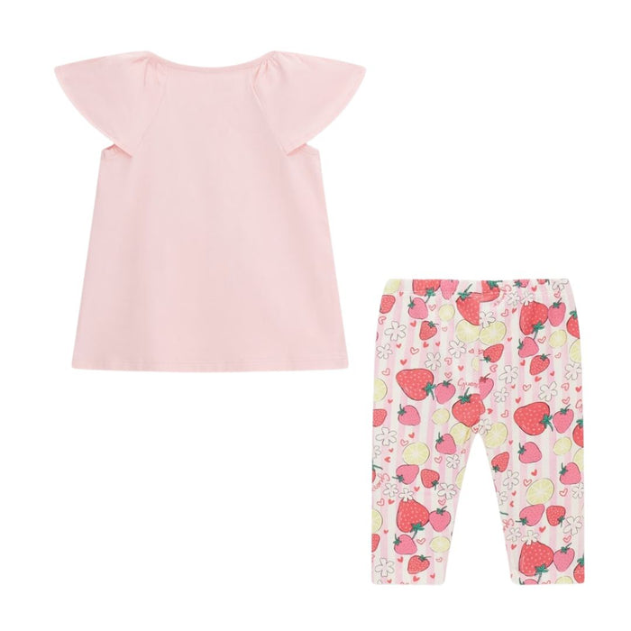 Pink Strawberries Legging Set