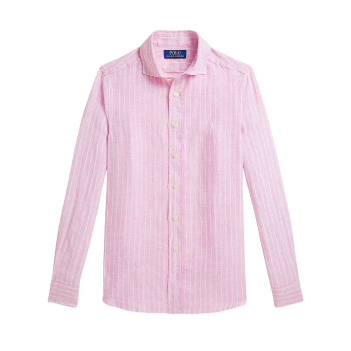Pink Striped Linen Shirt