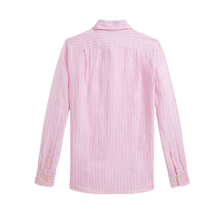 Pink Striped Linen Shirt