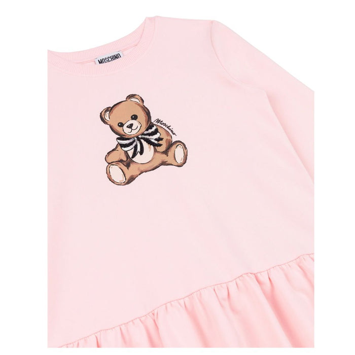 Pink Teddy & Sequin Bow Dress