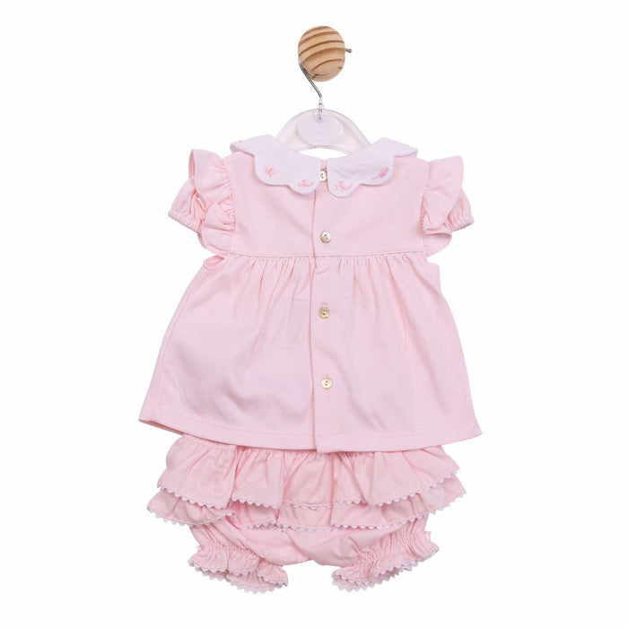 Pink Top & Frilly Bloomer Set
