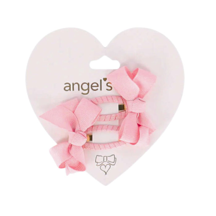Pink Two Pack Bow Clips