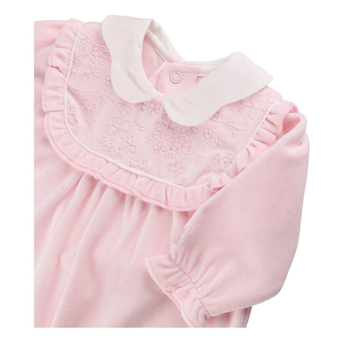 Pink Velour Babygrow