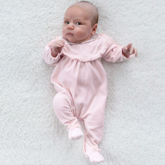 Pink Velour Babygrow