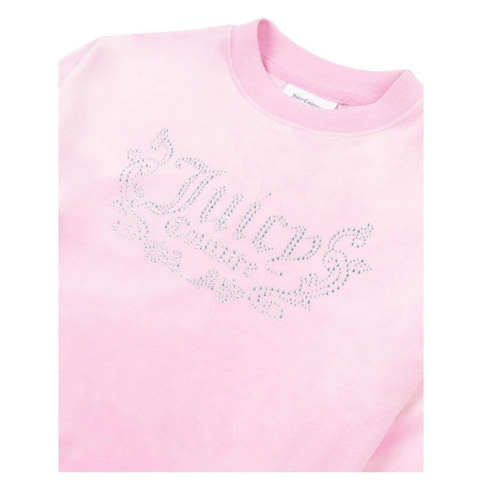 Pink Velour Sweat Top & Shorts Set