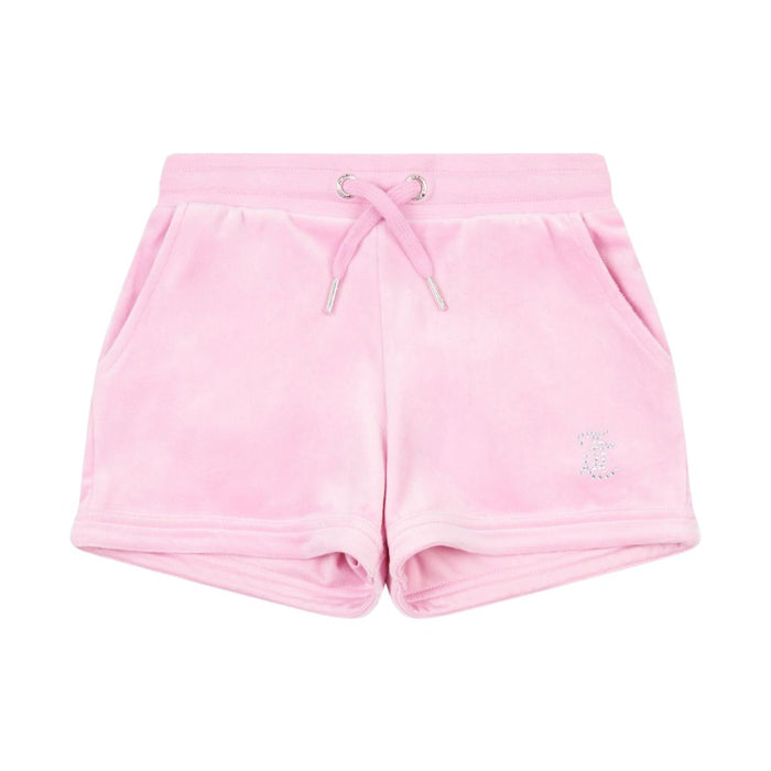 Pink Velour Sweat Top & Shorts Set