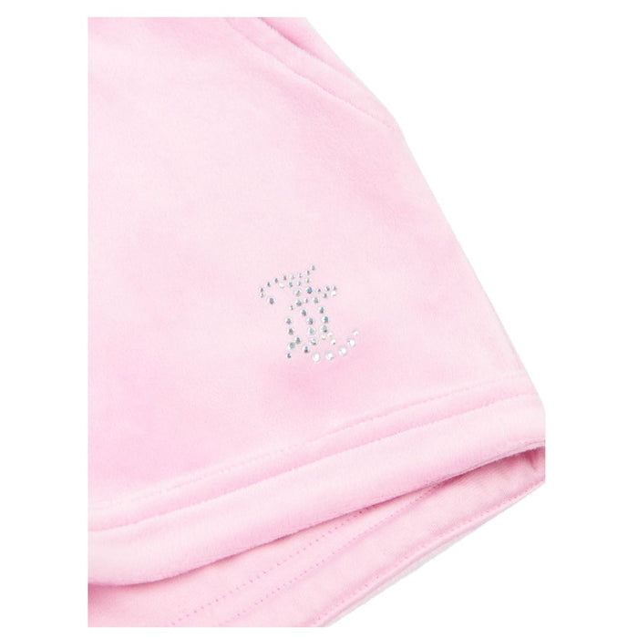 Pink Velour Sweat Top & Shorts Set