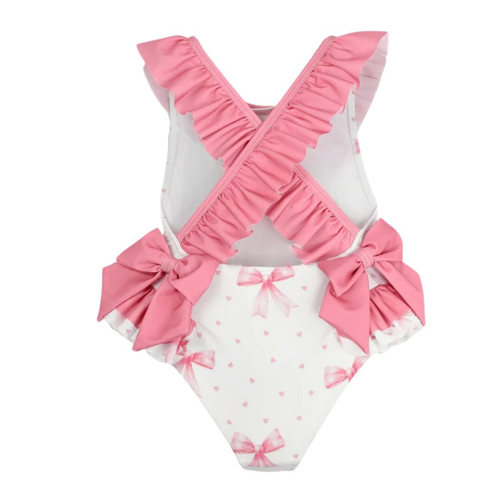 Pink & White Barbados Bows Swimsuit