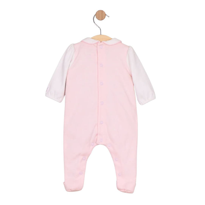 Pink & White Bow Babygrow & Hat
