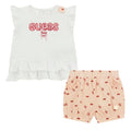 Pink & White Cherry Shorts Set