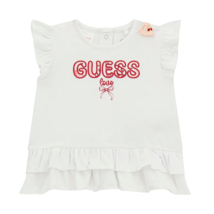 Pink & White Cherry Shorts Set
