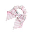 Pink & White Ice Cream Bow Scrunchie