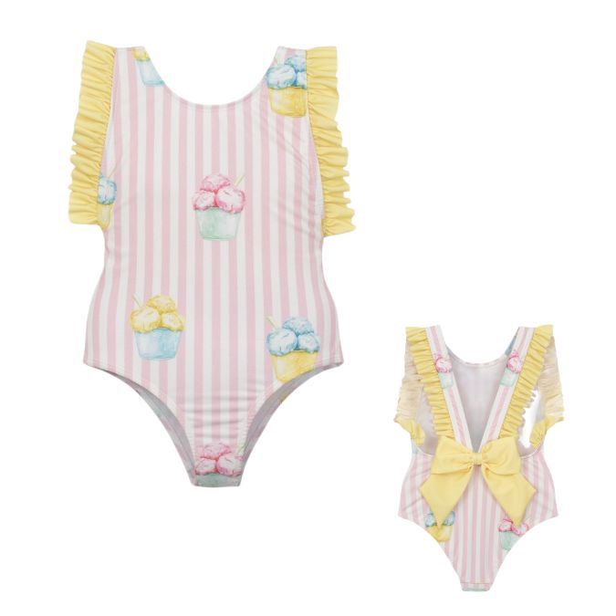 Pink & White Porto Rico Ice Cream Swimsuit
