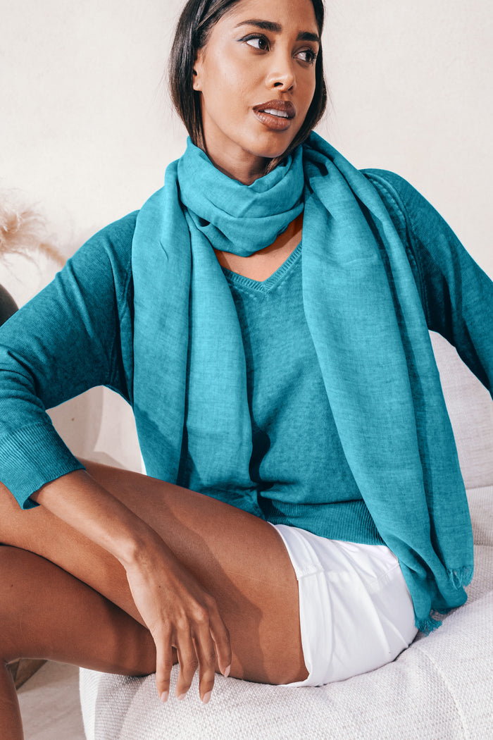 Piuma Scarf in Nettuno