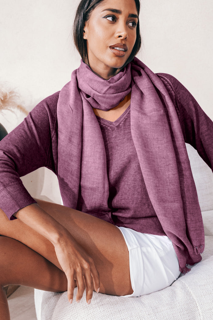 Piuma Scarf in Vino