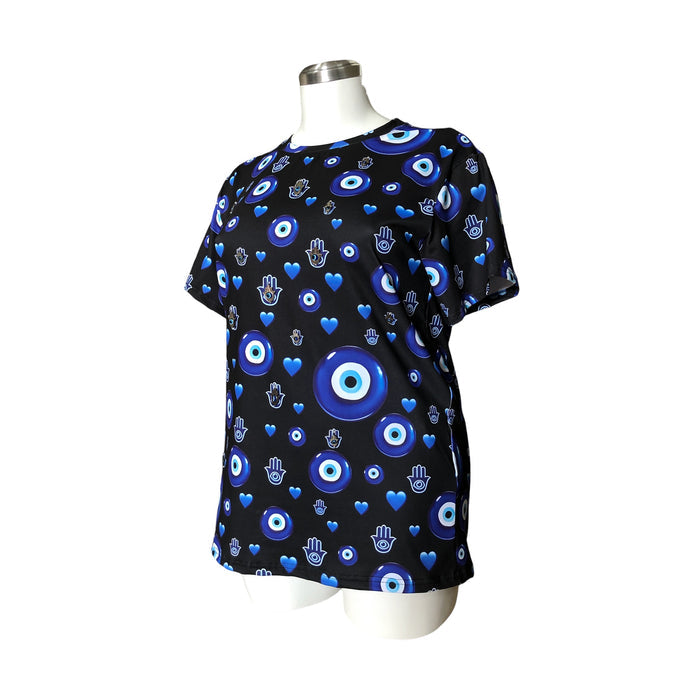 Playera Ojo Turco Black Curvy LC