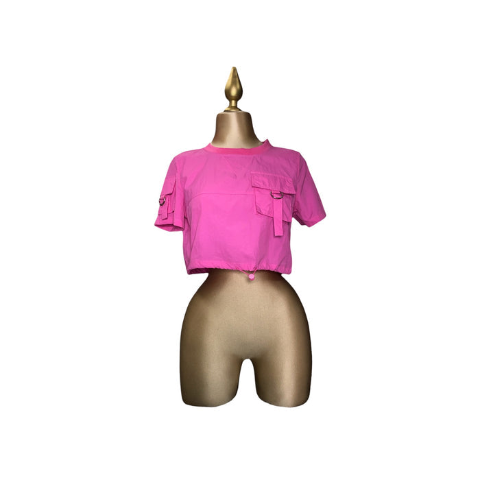 Playera Pink Bajo Con Cordón LC
