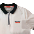 Playera Tipo Polo Blanca "Yacht Crew Competition" Para Caballero LSN