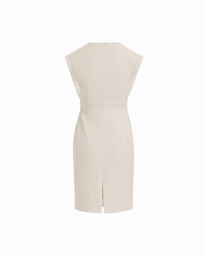 Anne Klein Pleated Bodice Sheath Dress