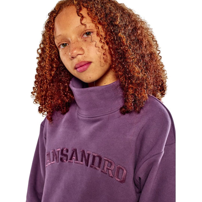Plum High Neck Sweatshirt