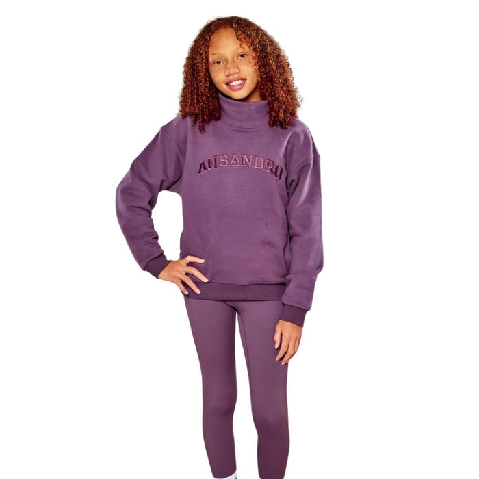 Plum High Neck Sweatshirt