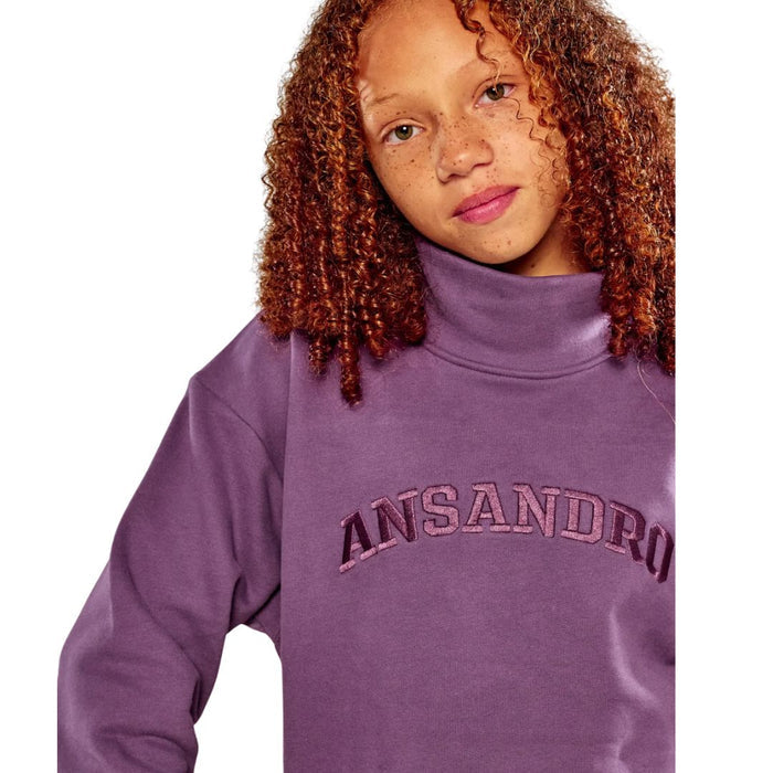 Plum High Neck Sweatshirt