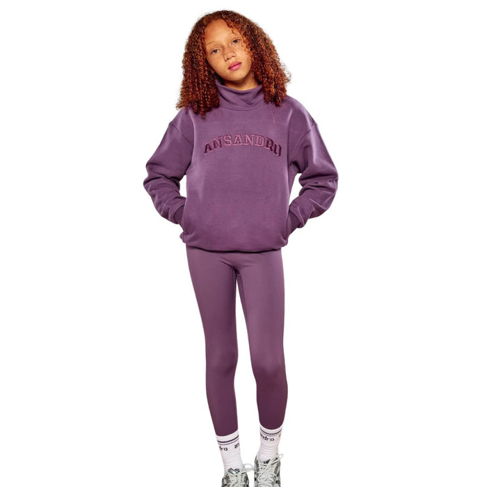 Plum High Neck Sweatshirt