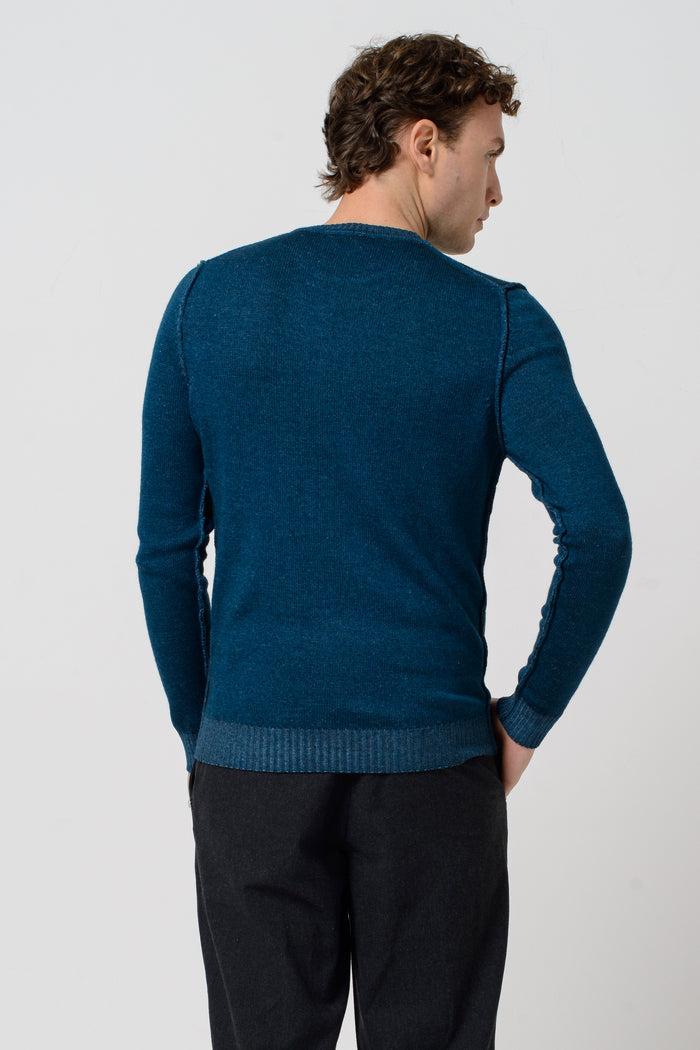 Plurum Pleated Crew - Petrolio