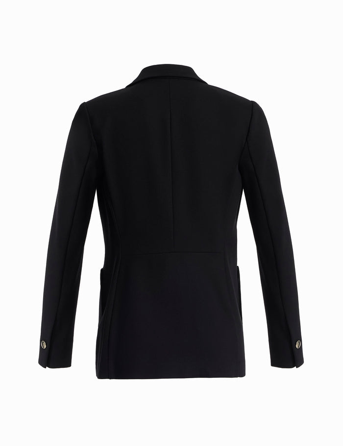 Anne Klein Plus Compression Faux Double Breasted Jacket