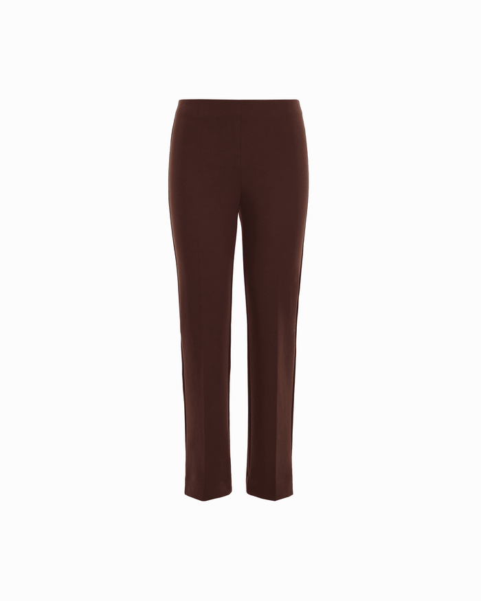 Anne Klein DARK CHOCOLATE Plus Size Straight Ankle Hollywood Waist Pant