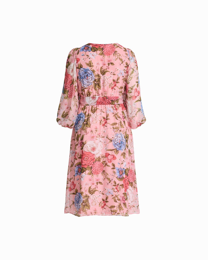 Anne Klein Plus Size Three-Quarter Sleeve Midi Length Dress