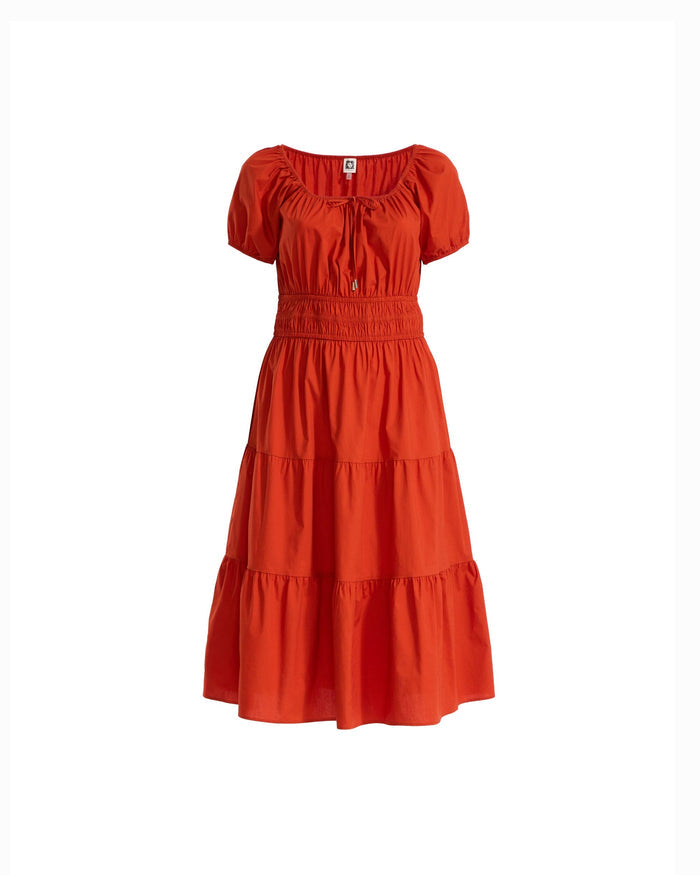Anne Klein CHILI Plus Size Tiered Short Sleeve Dress