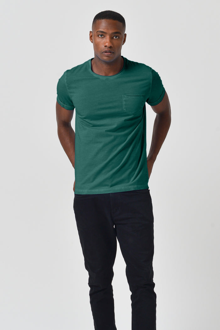 Pocket T-Shirt Slim - Lagoon
